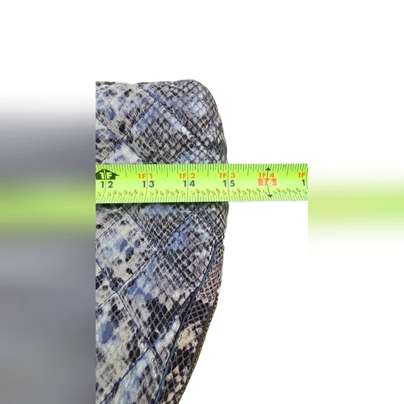 Kate Spade New York Snakeskin Print Shoulder Bag Chain Strap Neutral Python Look - Picture 14 of 16